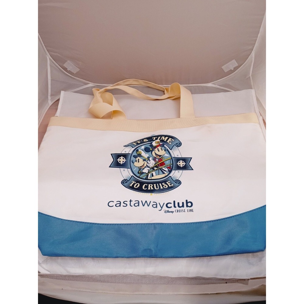 DISNEY CRUISE LINE 25th Anniversary Castaway Club Member Beach Tote Bag